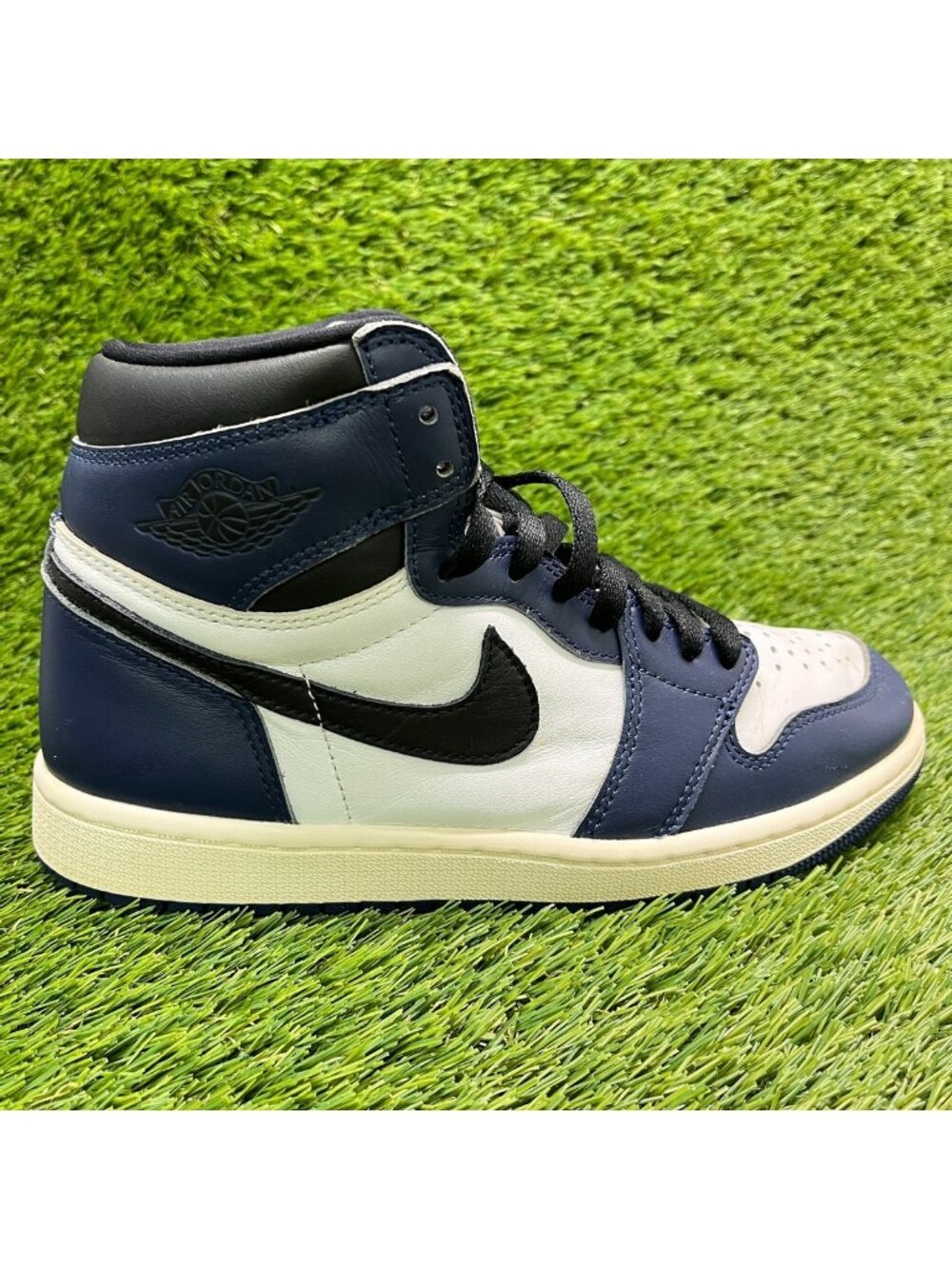 Nike Air Jordan 1 Retro High OG Mens Size 7 Blue White Athletic Shoes Sneakers